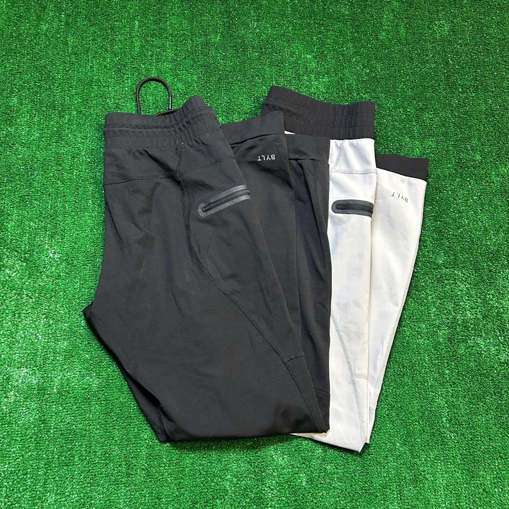 LOT of BYLT Tech Stretch Active Pants Premium Joggers Men Medium Black Grey